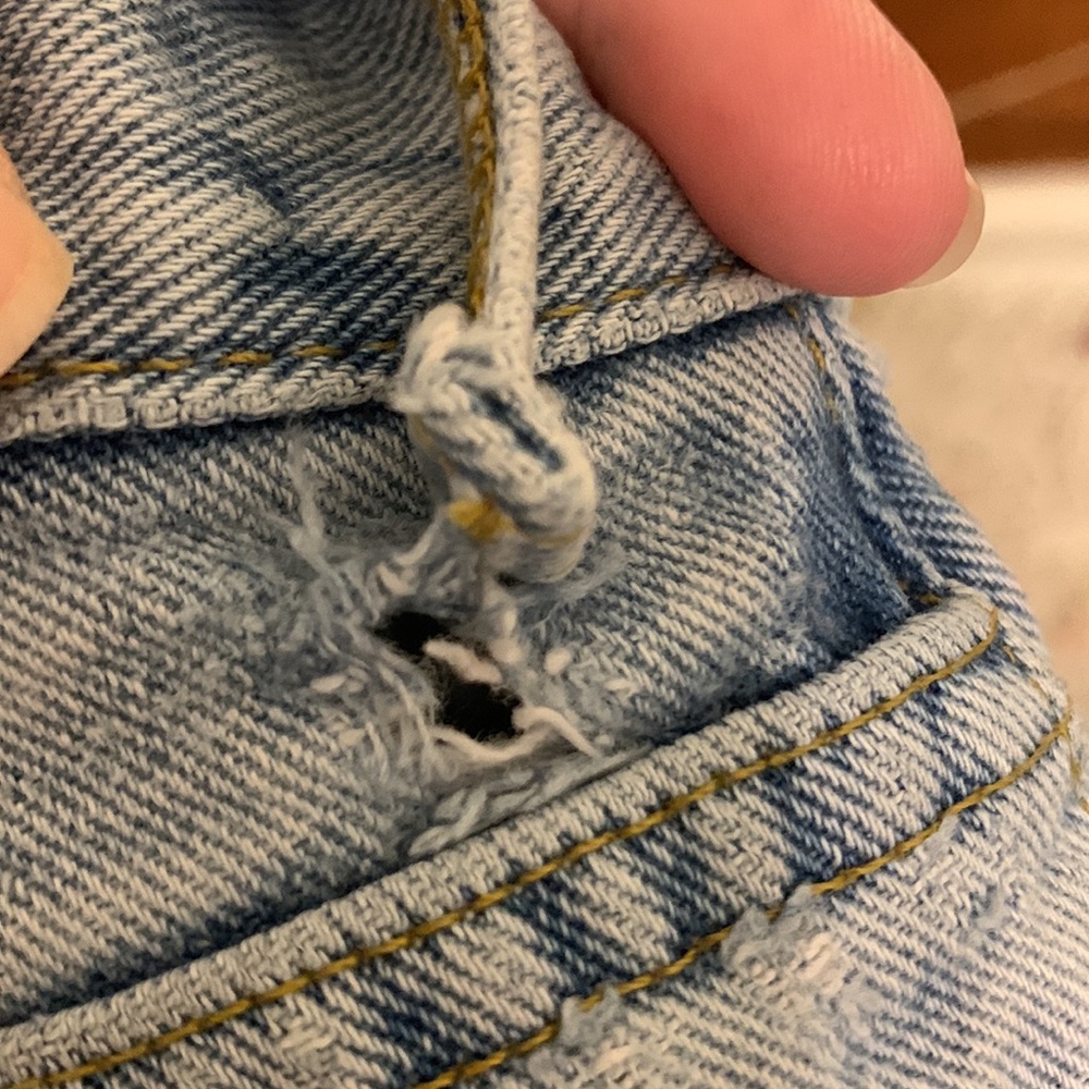 3 for $15 Sale- Vintage Pepe Jeans London England High Waisted Denim Shorts - Picture 7 of 11